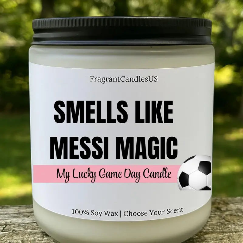 Fragrantcandlesus Handmade Goat-Inspired Scented Soy Wax Soccer Glass Jar Candle - Pink Jersey Design, Smokeless Wick, Honeysuckle Jasmine Fragrance & Aroma, Home Decor Light, Soccer Fan & Coaches Gifts, Household Room Freshener, Soccer Fans, Cozy, Teamma