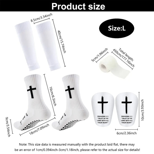 4 Pieces of Football Sports Equipment: Football Socks, Sports Leg Covers, Football Inserts, Sports Bandages, Perfect for Outdoor Sports, Football Enthusiasts – Available in Multiple Colors, Football Accessories, Soccer Accessories, Soccer Gear