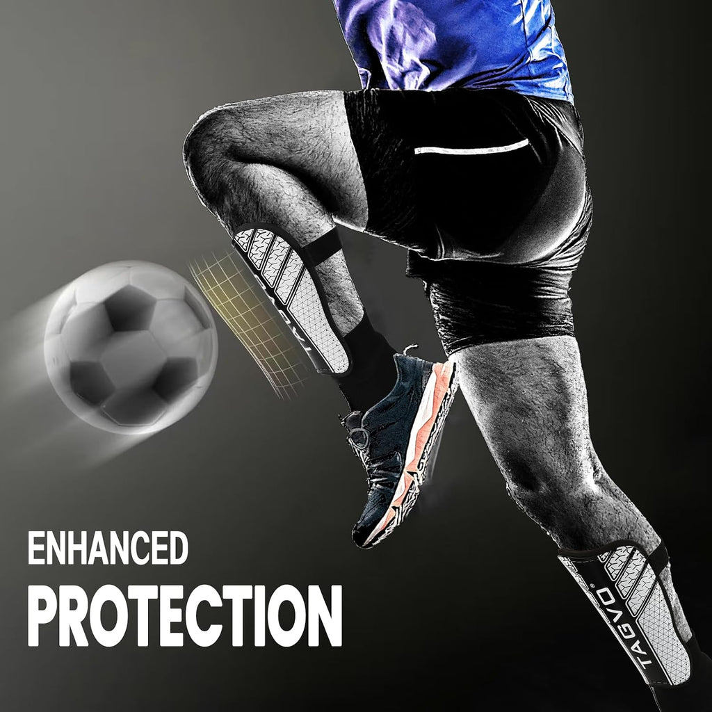 Soccer Shin Guards for Kids Youth Adults, Protective Soccer Equipment for Boys Girls Men, Soccer Shin Pads for Kids