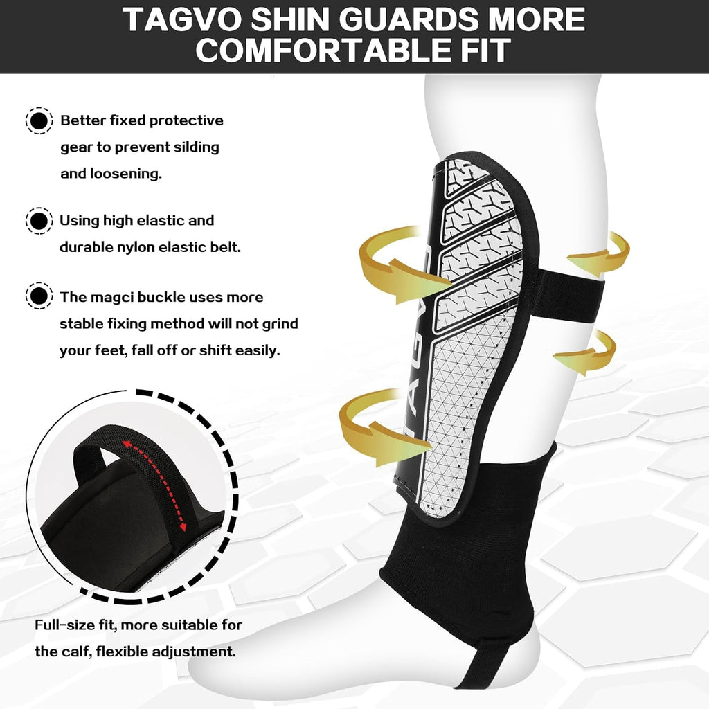 Soccer Shin Guards for Kids Youth Adults, Protective Soccer Equipment for Boys Girls Men, Soccer Shin Pads for Kids