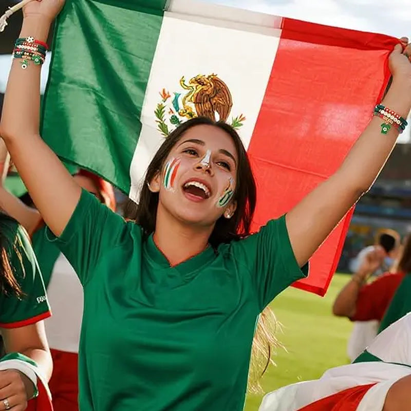 2026 World Soccer Cup Soccer Bracelets for Women Men, Stackable Soccer Jewelry Game Day Fan Accessories Gifts for USA Mexico Argentina Soccer Fans