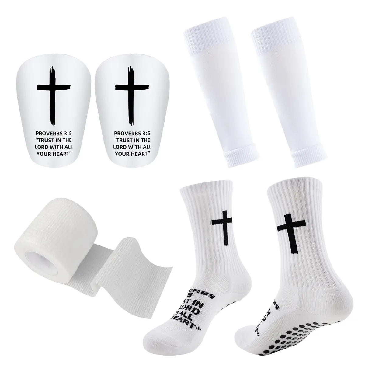 4 Pieces of Football Sports Equipment: Football Socks, Sports Leg Covers, Football Inserts, Sports Bandages, Perfect for Outdoor Sports, Football Enthusiasts – Available in Multiple Colors, Football Accessories, Soccer Accessories, Soccer Gear