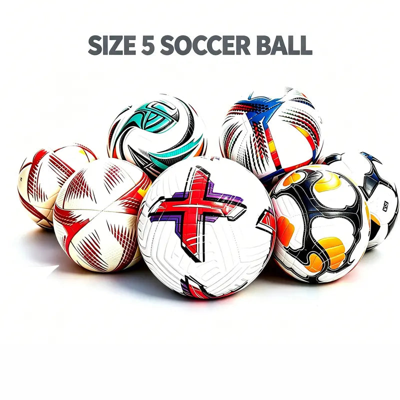 Waterproof PU Soccer Ball,Size 5 Soccer Ball,Football Ball,Youth Training Ball,Professional Soccer Ball,Youth Soccer Ball,Thermo Seamless Soccer Ball,Winning Soccer Gear,Soccer Training Accessory,Soccer Header Trainer, Soccer Fan Accessory,Sports Gift