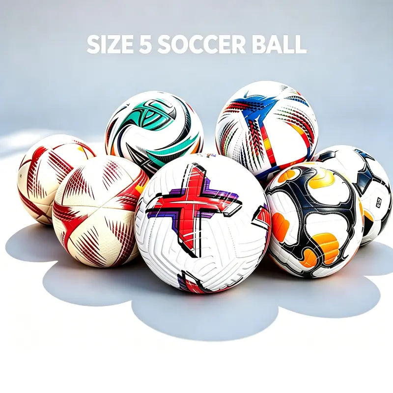 Waterproof PU Soccer Ball,Size 5 Soccer Ball,Football Ball,Youth Training Ball,Professional Soccer Ball,Youth Soccer Ball,Thermo Seamless Soccer Ball,Winning Soccer Gear,Soccer Training Accessory,Soccer Header Trainer, Soccer Fan Accessory,Sports Gift