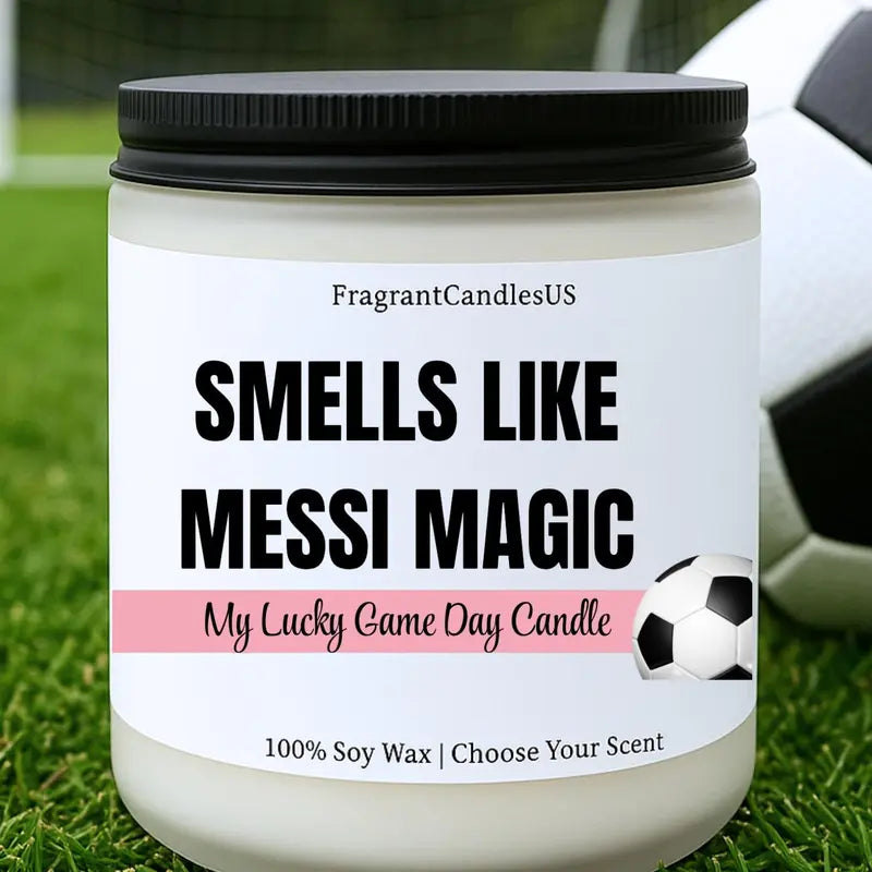 Fragrantcandlesus Handmade Goat-Inspired Scented Soy Wax Soccer Glass Jar Candle - Pink Jersey Design, Smokeless Wick, Honeysuckle Jasmine Fragrance & Aroma, Home Decor Light, Soccer Fan & Coaches Gifts, Household Room Freshener, Soccer Fans, Cozy, Teamma