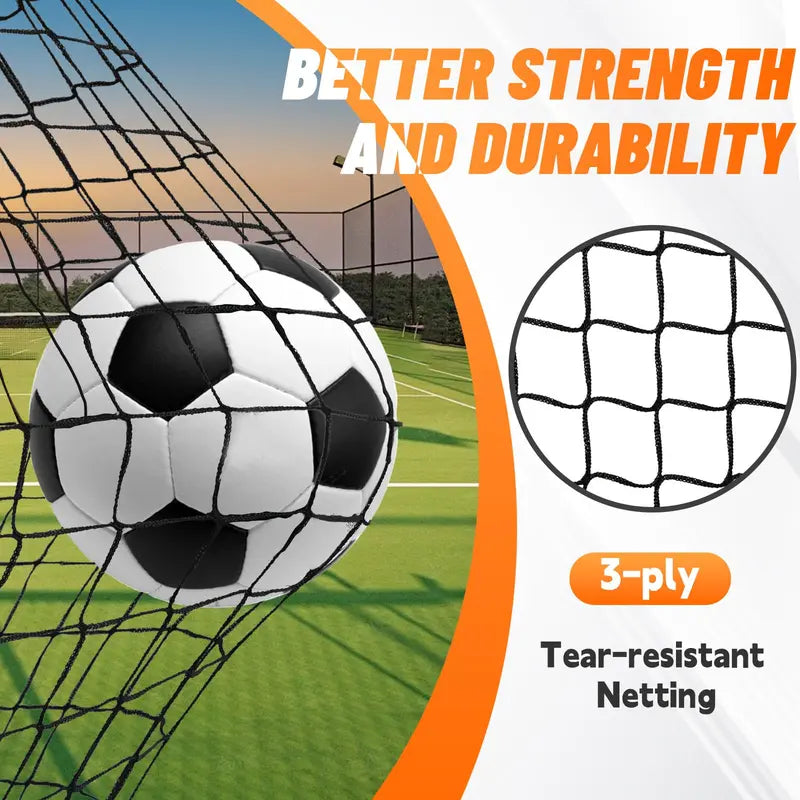 Children'S Portable Football Goals Set (2-Pack, 4X3Ft) - Foldable 450D Thick Oxfords Fabric Soccer Training Kit with Adjustable Agility Ladder, Soccer Ball, 6 Cones, Easy Assembly, Carry-Bag Ready, Skill-Enhancing