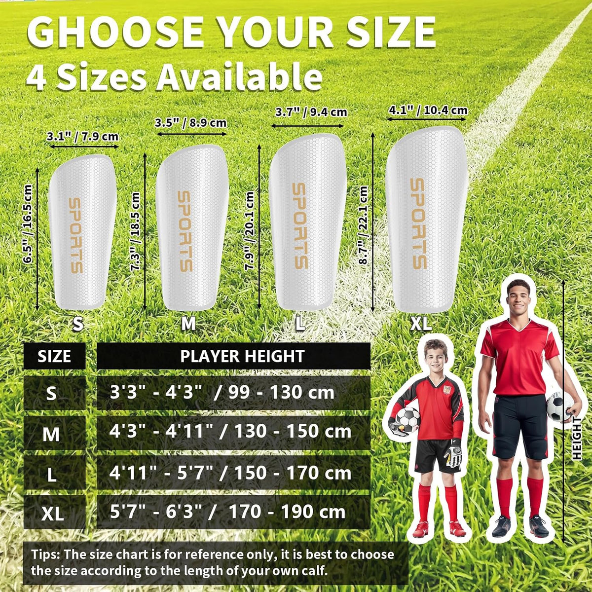 Soccer Shin Guards for Kids Youth Adults